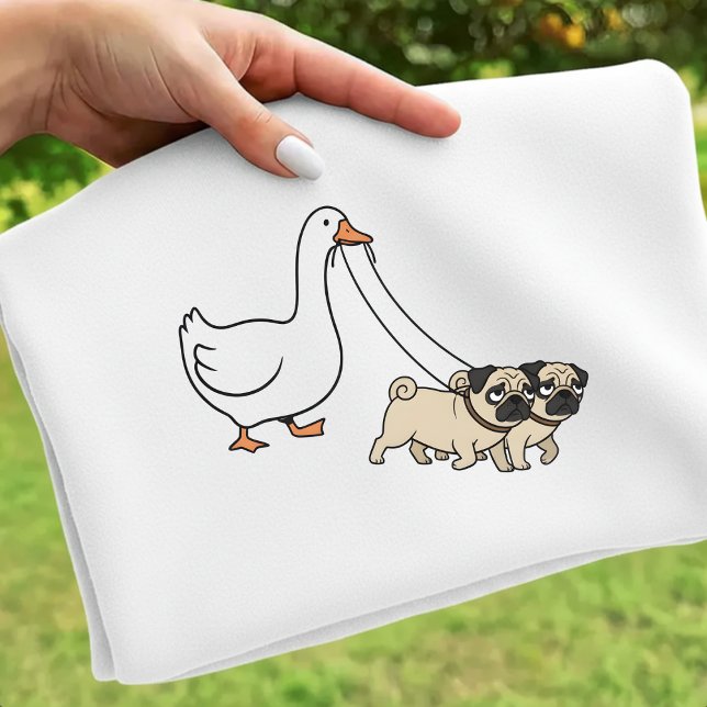 Gans und Hunde Tee Lustiger Pug Mom   (Von Creator hochgeladen)