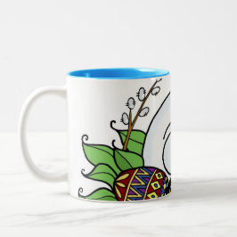 Gans-und Pysanky Ukrainer-Osterei-Volkskunst, Zweifarbige Tasse