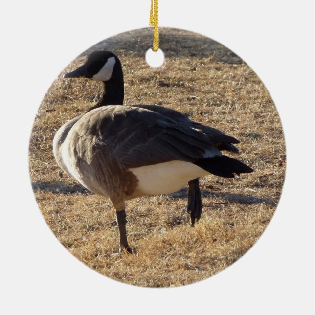 Gans-Weihnachtsverzierung Keramikornament (Hinten)