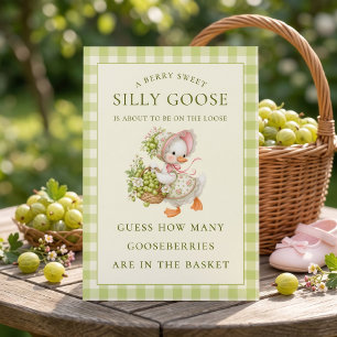 Gans Wie viele Stachelbeeren Baby Shower Spielkart Einladung