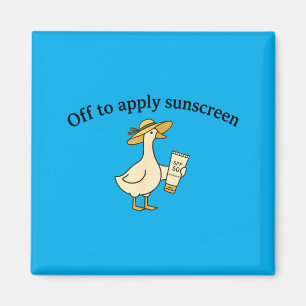 Gans zum Auftragen von Sonnencreme Sommer Strandur Magnet