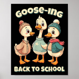 Gans Zurück zur Schule Wir zurück Lehrer Alberne G Poster