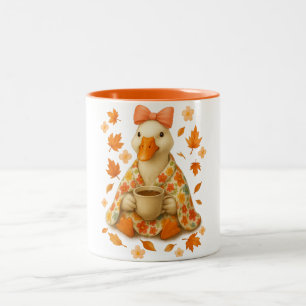 Gänschen-Coquette-Schleife mit Kaffee-Decke Herbs Zweifarbige Tasse