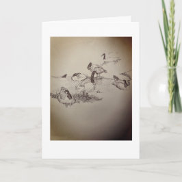 Gänse am Strand Karte