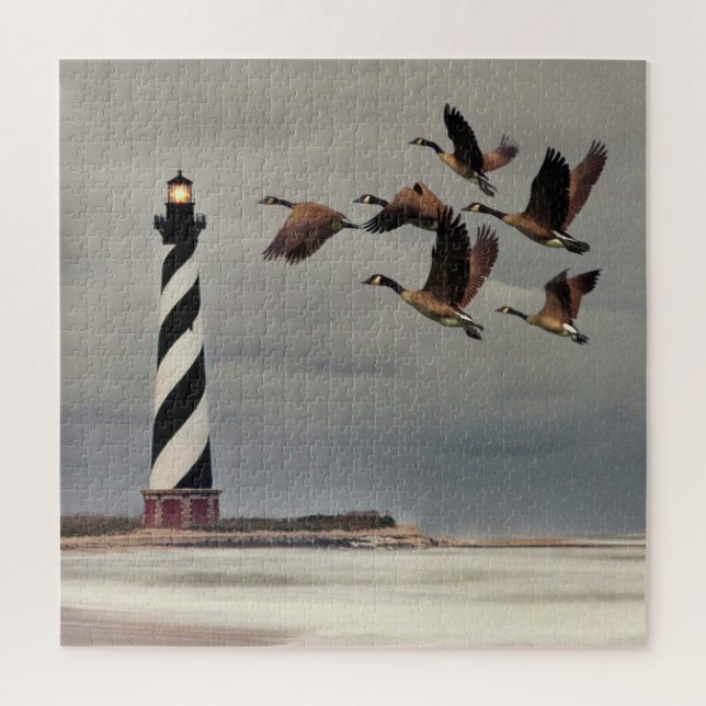 GÄNSE AN KAP HATTERAS LEUCHTTURM (Vertikal)