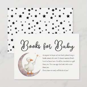 Gänse-Baby-Shower-Bücher-Anfragekarte Einladung