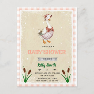Gänse-Babyparty-Einladung Postkarte