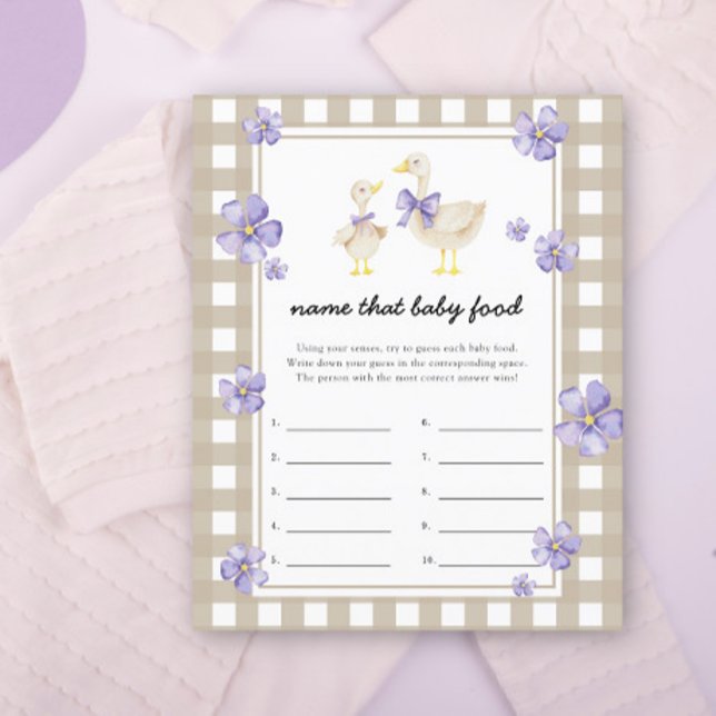 Gänse - Benennen Sie das Baby Food Dusche Spiel (Von Creator hochgeladen)