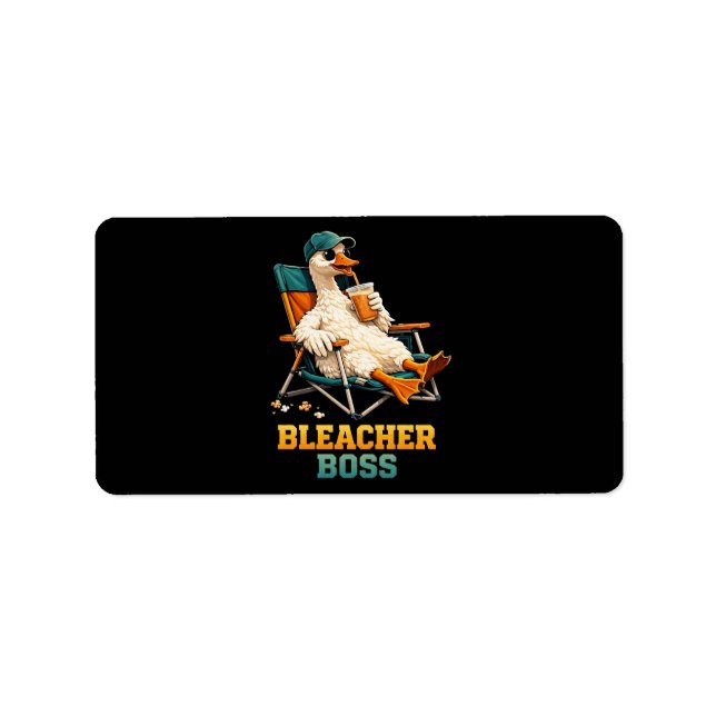 Gänse-Bleacher-Boss Adressaufkleber (Vorne)