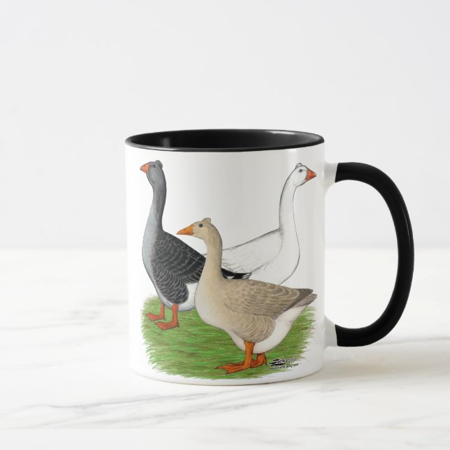 Gänse:  Büscheliges Trio Tasse (Rechts)