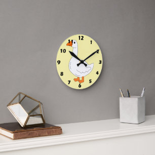 Gänse-Design Runde Wanduhr