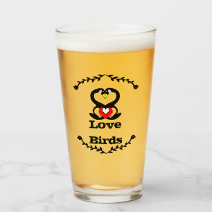 Gänse Familie Albern Gänse Love Birds Glas