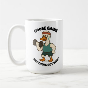 Gänse-Gainz – Lustiges Gänse-Gym-Workout-Design Kaffeetasse