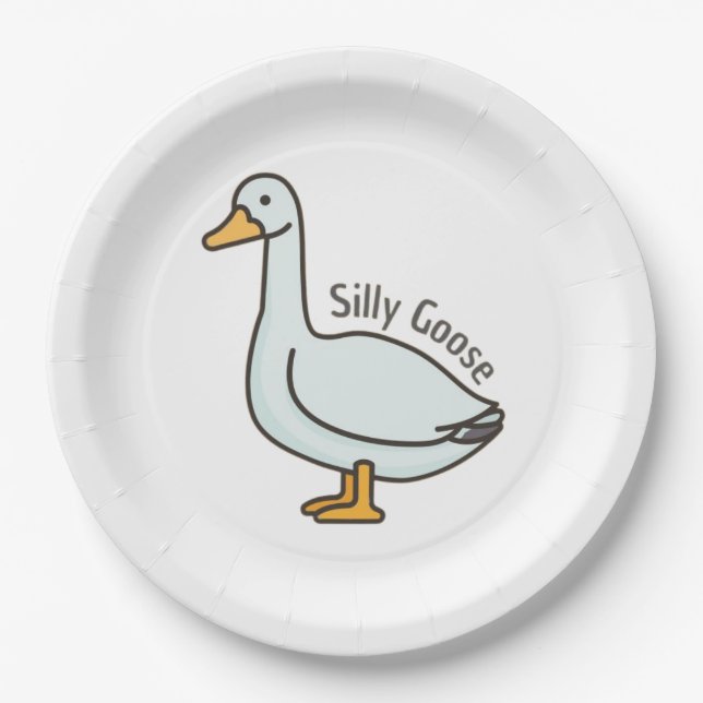 Gänse, Gänse, Alberne Gänse Pappteller (Vorderseite)