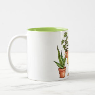 Gänse-Gärtnertasse - Angetrieben von Pflanzen & Ka Zweifarbige Tasse