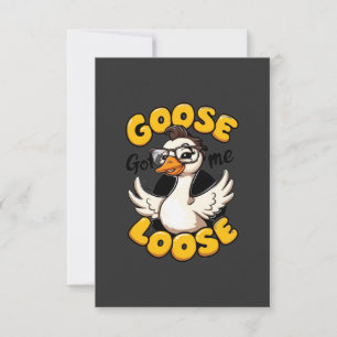 Gänse Got Ich Loose" - Gänse mit Brille Dankeskarte