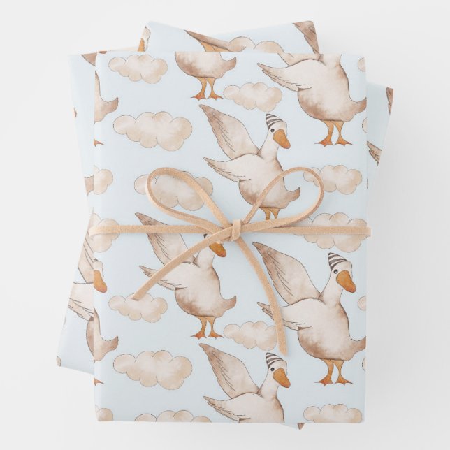 Gänse in Hüftverpackungen Geschenkpapier Set (Beispiel)