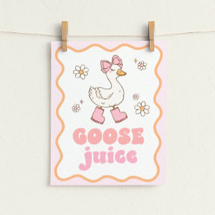 Gänse-Juice-Tischschild Poster