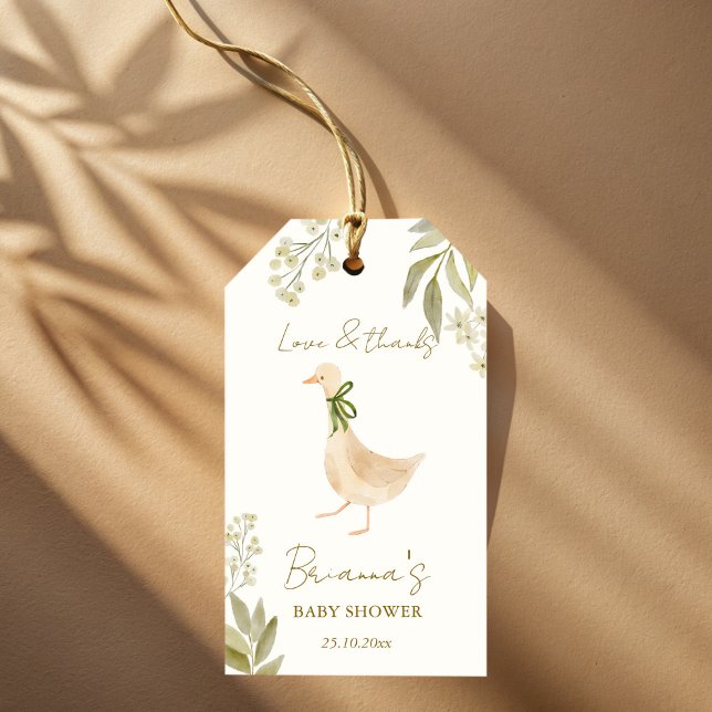 Gänse Kinderzimmer Rymnen Babydusche Gefallen Geschenkanhänger (Von Creator hochgeladen)