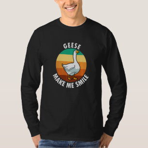 Gänse lächeln ironische Redewendung Wildtier Vogel T-Shirt