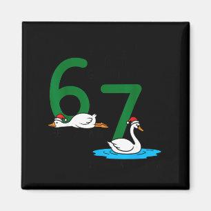 Gänse legen Schwäne schwimmen 67 Sechs Gänse Siebe Magnet
