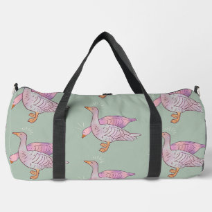 Gänse Mädchen Whimsische Volkskunst Gänse-Duo Duffle Bag