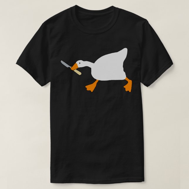 Gänse mit Messer - Unbetiteltes Gänse Game Magnet T-Shirt (Design vorne)