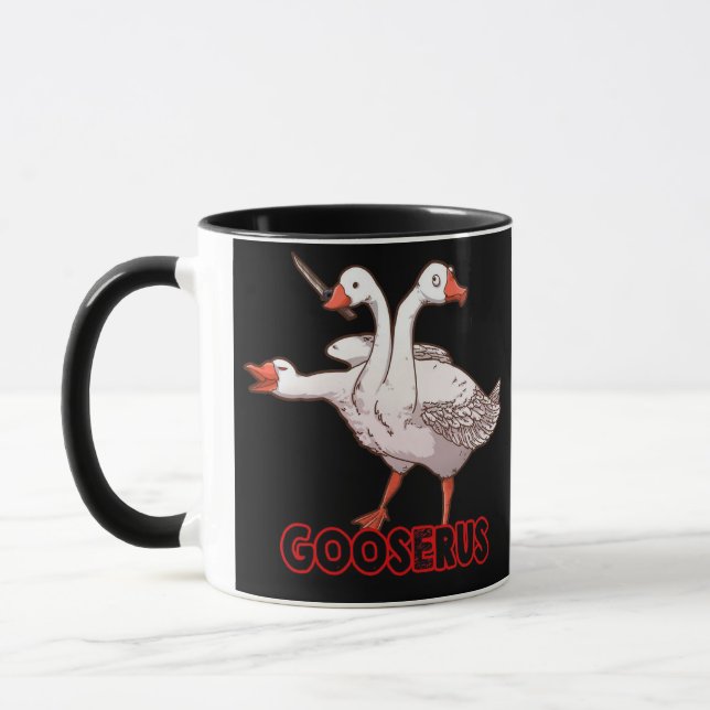 Gänse und Cerberus-Tasse Tasse (Links)