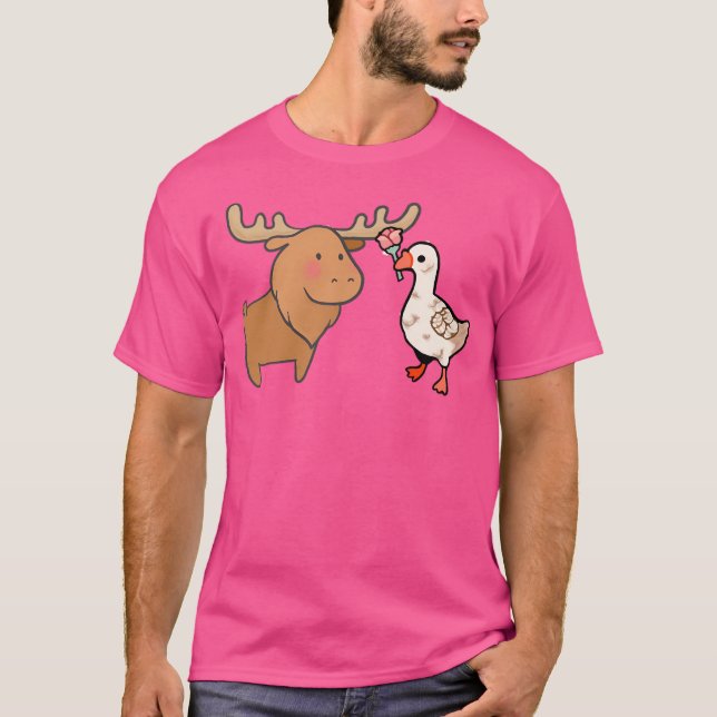 Gänse und Elch T-Shirt (Vorderseite)
