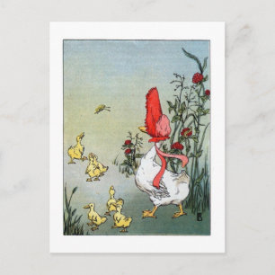Gänse und Goslings Postkarte