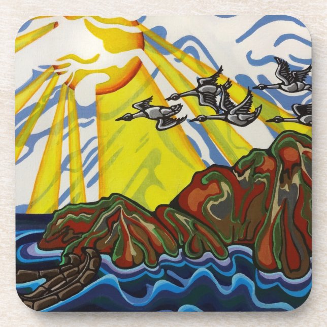 Gänse-Untersetzer-Set von 6 Untersetzer (Vorderseite)