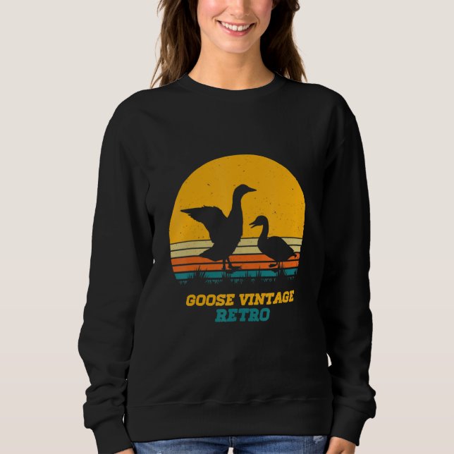Gänse Vintag Retro Sweatshirt (Vorderseite)