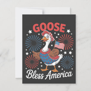 Gänsebless Amerika Gänsevögel 4. Juli Dankeskarte