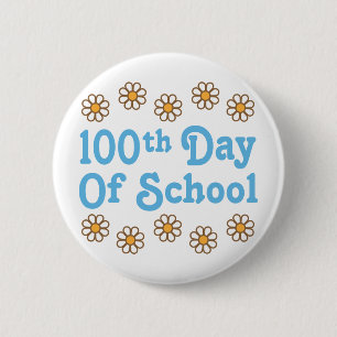 Gänseblümchen-100. Tag des Schullehrer-Geschenks Button