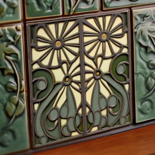 Gänseblümchen Art Deco Blumige Wanddekoration Art Fliese