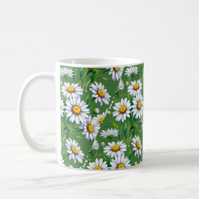 Gänseblümchen auf der Wiese. Tasse (Links)
