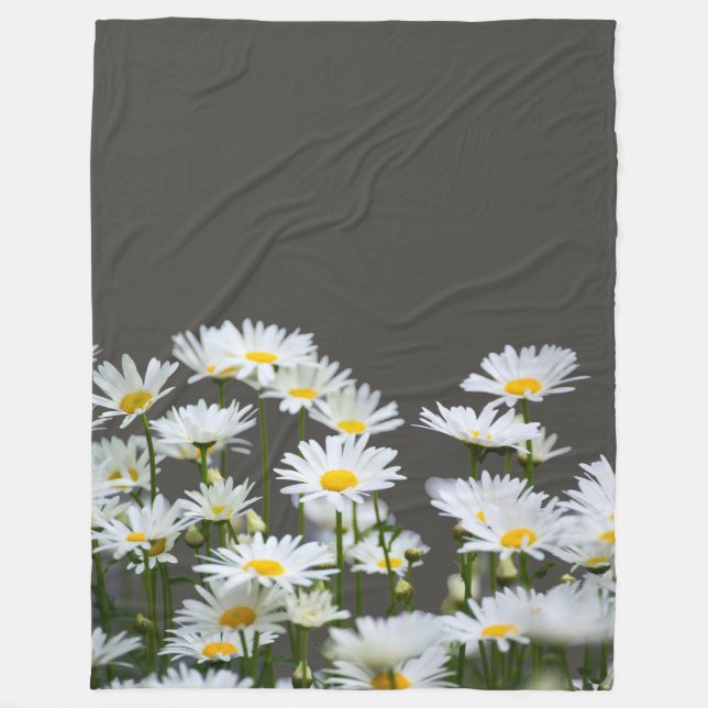Gänseblümchen auf Grau Fleecedecke (Vorderseite)