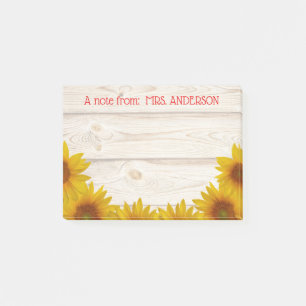 Gänseblümchen auf Shiplap   A Anmerkung vom Lehr Post-it Klebezettel