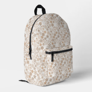 Gänseblümchen Blumen Beige Blumen Ästhetik Ditsy T Bedruckter Rucksack