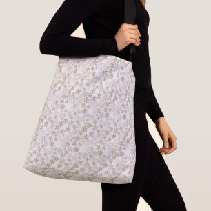 Gänseblümchen Blumen Beige Blumen Ästhetik Ditsy T Tragetaschen Mit Langen Trägern