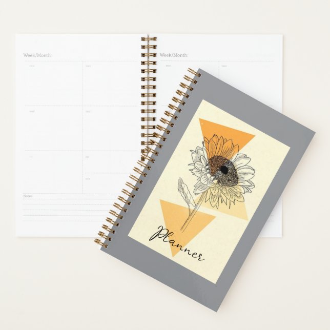 Gänseblümchen-Blumen-Bohemian-Journal 🌼🖤💛 Planer (Anzeige)
