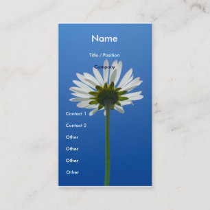 Gänseblümchen-Blumen-Geschäfts-Kartenvertikale Visitenkarte
