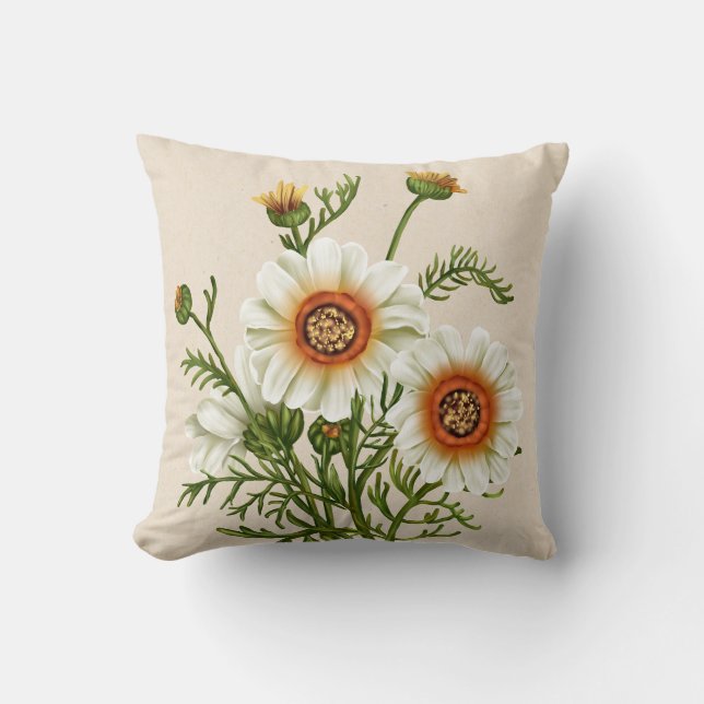 Gänseblümchen-Blumen-Kissen Kissen (Vorderseite)