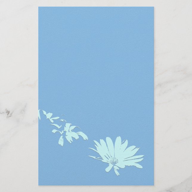 Gänseblümchen-Blumen-Kunst-Briefpapier Briefpapier (Vorderseite)