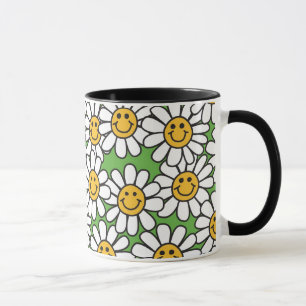 Gänseblümchen-Blumen-Muster Tasse