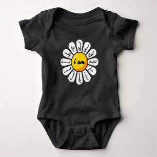 Gänseblümchen - Blumen-Positiv-Bestätigung Baby Strampler