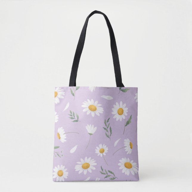 Gänseblümchen-Blumen-Tasche Tasche (Vorderseite)