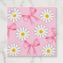 Gänseblümchen-Blumen- und Schleifen-Anhänger