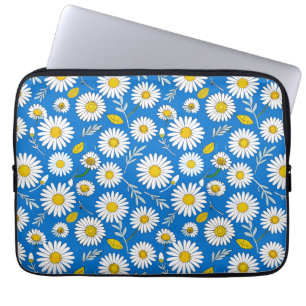 Gänseblümchen-Blumenmuster Laptopschutzhülle