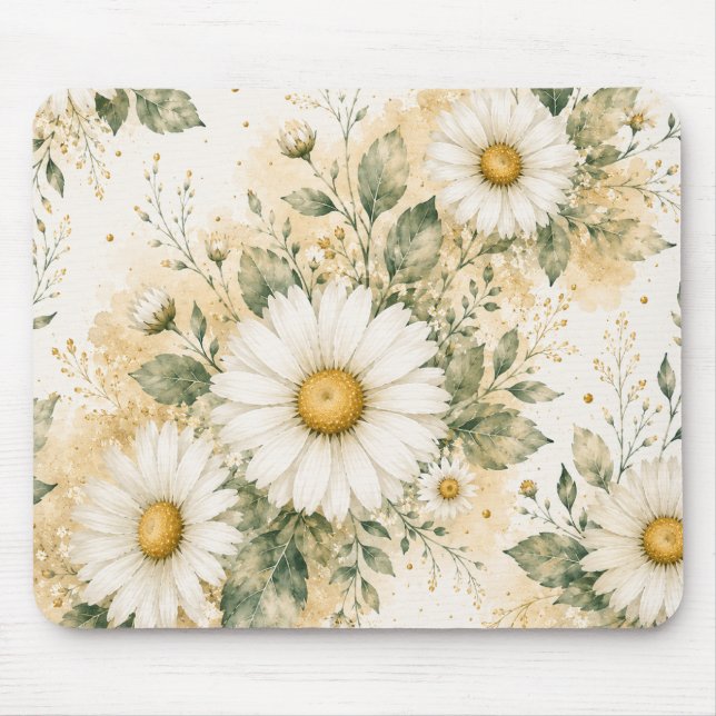 Gänseblümchen Botanisch Mousepad (Vorne)